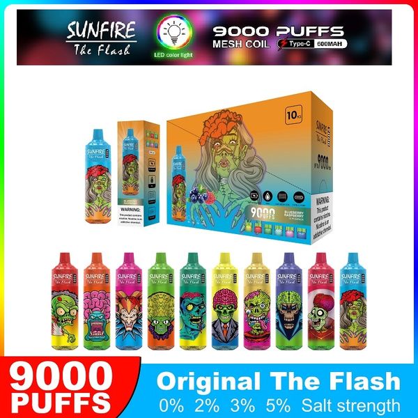 Sunfire 9000puffs usa e getta e sigarette penne vape vapers tomado modos 600 mAh 18 ml 10 gusti per tornado 9000/9k sbuffi 0% 2% 3% 5% 5% LED Light Juuls Paraguay New Zealand UK UK UK UK UK UK UK UK UK UK