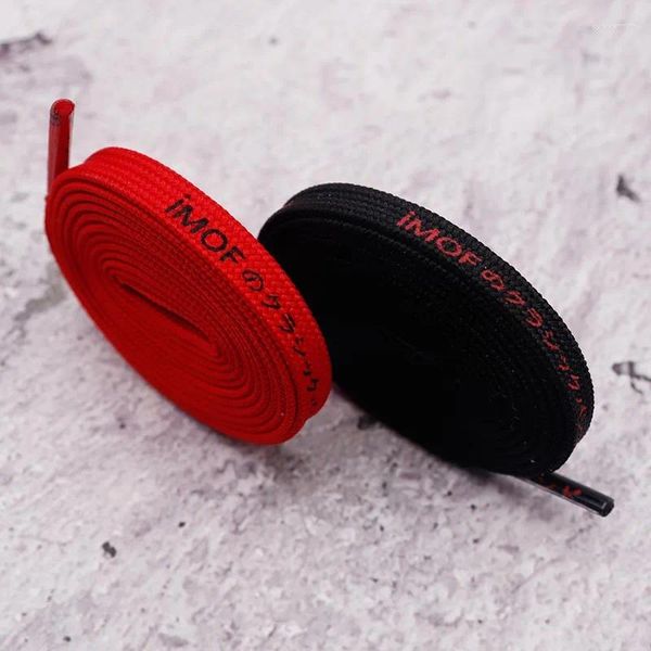 Parti di scarpe Weiou Lace Red Black Classical Color Offerte da 7 mm Accessorio in tela Font giapponese Fonts String Schermo di seta stampata