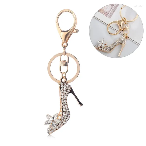 Schlüsselanhänger High Heel -Schuhschlüsselkettenkristall -Geldbeutel Key Chain Bag Dekorative Leichtmetallschlüsselung