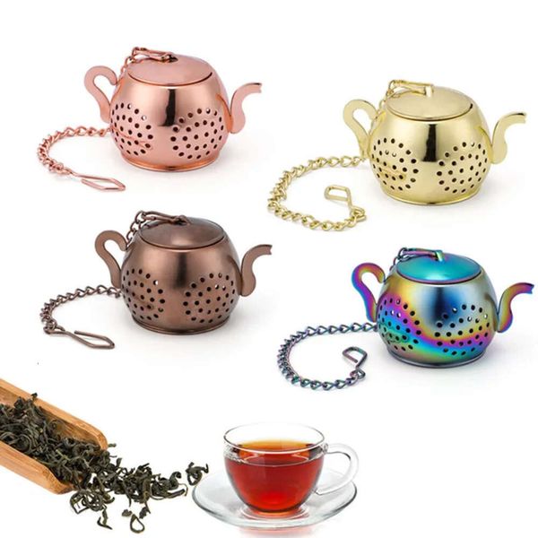 Çay İnfüzör Süzgeç Gevşek Yaprak Bitkisel Çelik Pasu Çelik Kupa Kupası ve Sürahi için Zincir Bitkisel Baharat Filtresi