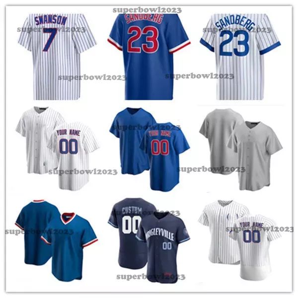 Chicago Ryne Sandberg Andre Dawson Michael Busch Seiya Suzuki Ian Happ Christopher Morel Cody Bellinger Dansby Swanson Nick Madrigal Wicks Cubs Baseball -Trikot