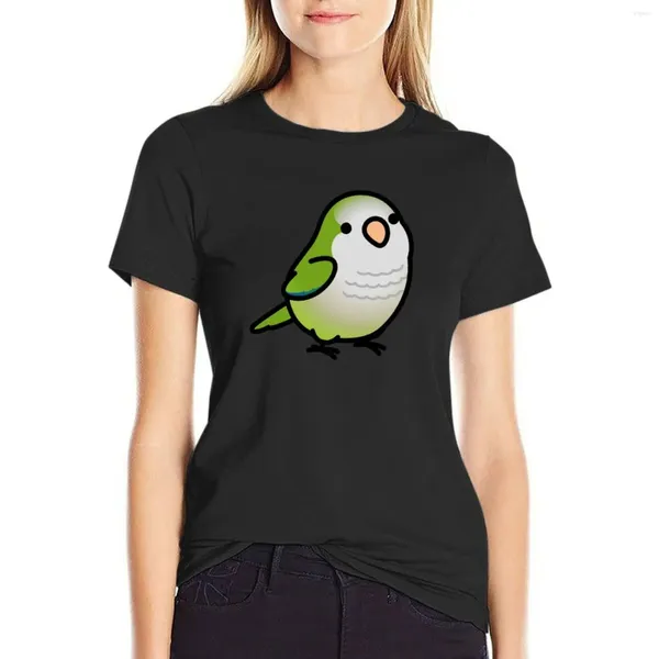 Polos femminile Chubby Quaker Parrot T-shirt Summer Tops Plus size donne