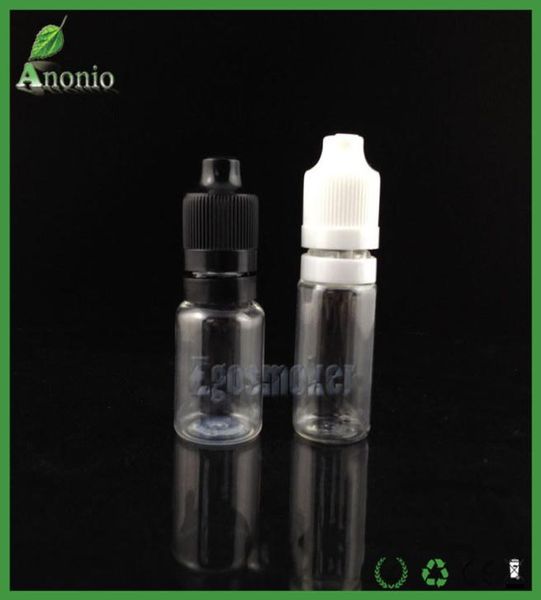 E sıvı şişeleri pe ejuice kurcalama açık plastik evcil hayvan damlası şişe 10ml şişe sake çocuk geçirmez kapaklar boş eliquid yağ bot2580084