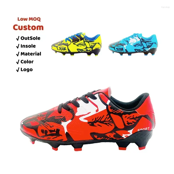 Outdoor -Taschen Fabrik Großhandel Custom Football Stiefel Fußballschuhschuhe Kinder Outdoor/Innenstollen Sneaker Walking Style