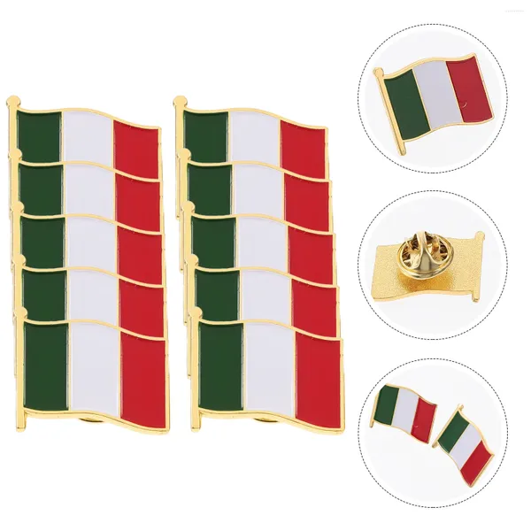 Spille da 10 pezzi da boutonniere pin abbigliamento badge spionaggio bandiera italiana personalizzata vernice