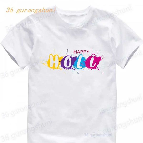 Magliette da cartone animato t-shirt dhaarmik happy huli regalo t-shirt indiano maglietta per bambini abbigliamento per bambini t-shirtl240509