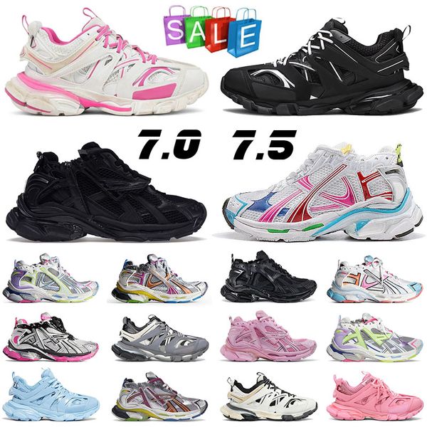 Runner 7 7.5 3 Scarpe designer Woman Track Runners Old Ancien Grey Black Black Fluo Orange Pink Multicolor Tennis da donna da donna Scarpe da donna Sneaker di marca di lusso