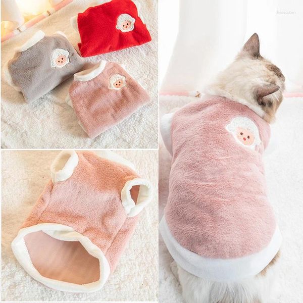 Hundekleidung Nachahmung Nerz Velvet Patch Weste Zweibeinige kleine Pullover Frühlingstierkatze Herbst Winter Halten Sie warme Freizeitkostüm