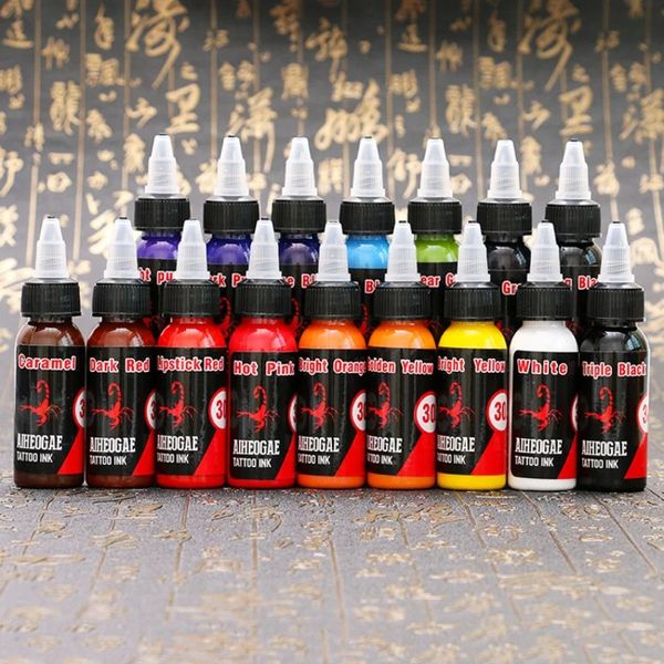 Tätowierausrüstung Schwarz und rotes Tattoo Praxis Farbmaterial 30ml kleine Tattoo Farbpigmenttinte