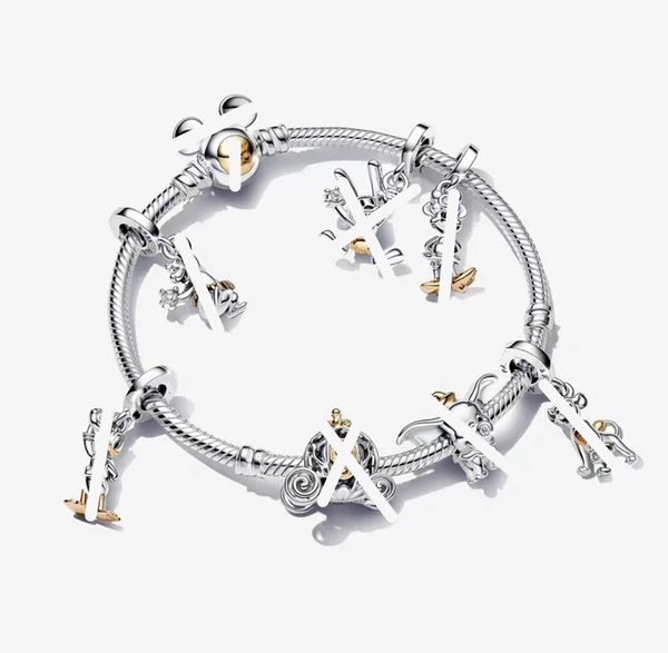 Anniversario Mickes Braccialetti di topo Disnes Castle Golden Duck Fly Pig Charm Canndant Pandora Fit Pandoras Designer Collana Bracciale Domande Designer Giochi di gioielli con scatola