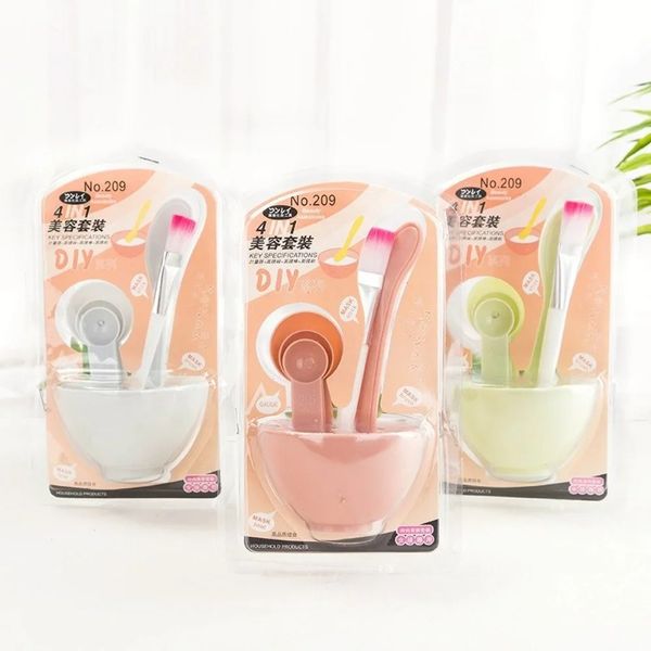 Novo 4pcs máscara de máscara de escova facial de máscara de máscara de máscara barra de beleza Diy Ferramentas de mixagem Cuidado com a pele Supplies de maquiagem- kit de máscara facial diy