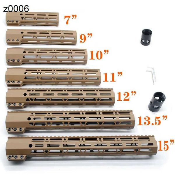 Оригинал Tan Printed 7910111213.5 15 -дюймовый малок Mlok Clamp Style Rail Floar Float Mount System RR