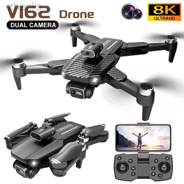 Droni V162 8K Drone Remote Control Fotografia a doppia fotocamera Evitamento dell'ostacolo Motore senza spazzole Micro Drone quattro elicotteri D240509