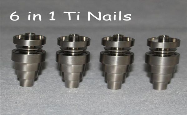 Nail in titanio universale 6 in 1 10 mm 14 mm 18 mm maschio Dual Function Gr2 TI Nails Ash DAB Rigs3409418