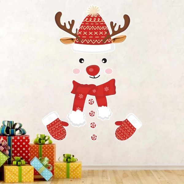 Adesivos de parede tema de Natal adesivo de geladeira decalque home el férias adesivo decoração de porta pvc pvc