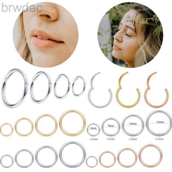 Anelli ombelici Aoedej 16G Setto Acciaio inossidabile Circolo in oro in oro inossidabile piccolo orecchini a cerchio per cartilagine Donne al piercing Gioielli piercing 4pcs D240509