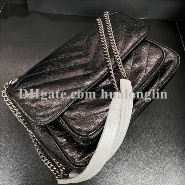 Designer de qualidade de couro para mulheres bolsas de ombro de bolsa de ombro Cadeia Mensageiro de corpo 22cm 28cm 223n