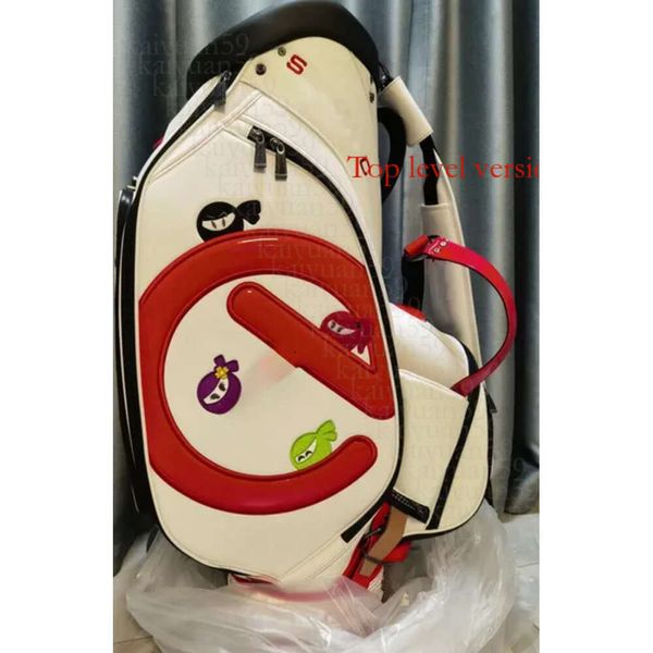 Beyaz Golf Çantaları Kırmızı Su Geçirmez Büyük Kapasiteli UNISEX STARD TAKILARI 943