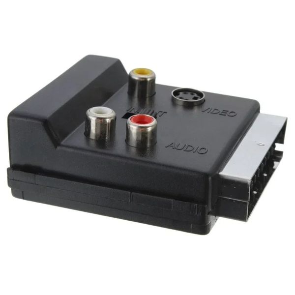 Новый новый 1pc scart rgb мужчина в женскую -Video 3 RCA Audio AV TV Connector Connecter Adapter Converter Полезно для адаптера Scart RGB