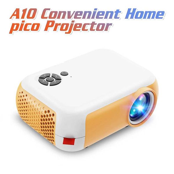 Proiettori A10 HD 1080p Mini proiettore Portable Travel Travel Camping Wireless Wifi Proiettore TV Home Theater Supports Supports Android iOS J240509