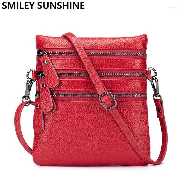 Bolsa vermelha em couro genuíno mulheres pequenas damas bolsas de mão bolsa mini bolsa 2024 mensageiro ombro crossbody para capa de telefone