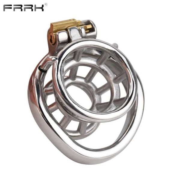 Altri oggetti di bellezza per la salute Frrk Basket fiore Small Castity Cage Equipment per maschi adulti sensualex Nuovi giocattoli Femboy BDSM Q240508