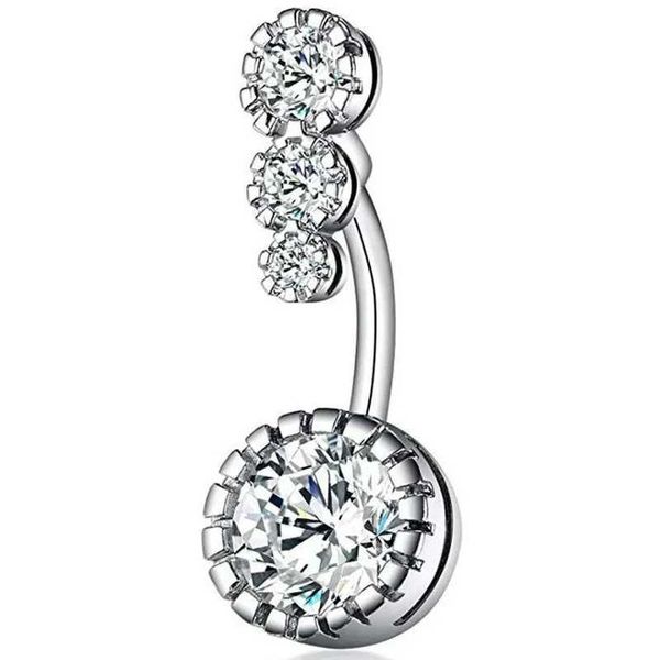 SJGA Navel Ringe Zirkon Kristall Bauchnabel Ringe für Frauen