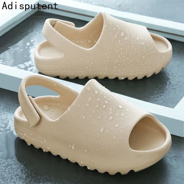 Yaz Terlik Çocuklar için Sandalet Bebek Toddler Moda Erkek Kızlar Ayakkabı Plaj Slaytları Kemik Reçine Çocuklar Hafif Su 240509