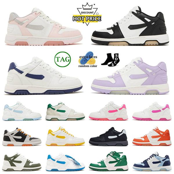 Fora do escritório ooo baixo 2024 Designer de marca de alta qualidade Sapatos casuais SPORS PARA HOMENS MULHERES BLAT BLANCO BRANCO PINHA CINZA CINZ