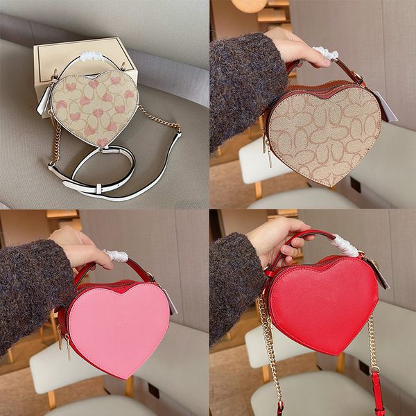 Signori Mini Mini Love Designer Borsa Borsa Luxuria Borsa per spalla classica Bota a forma di carna a forma di cuore in pelle Borsa da donna Borsa a sotto legna