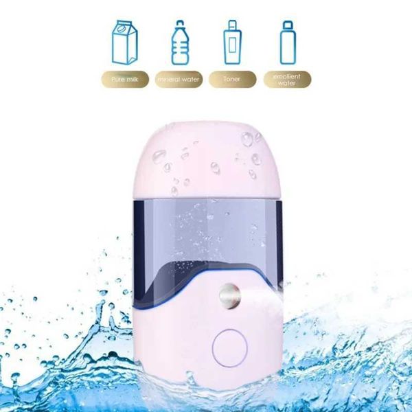 Instrumento de beleza em casa O umidificador de vapor facial aperta o equipamento de beleza da sauna facial hidrata os contratos de pele, os poros removem mortos q240508