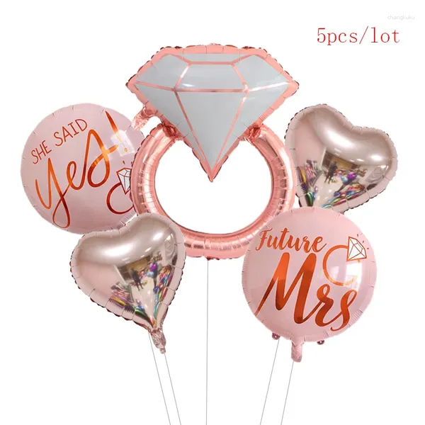 Party Dekoration Diamond Ringballons Set 22 -Zoll -Runde Ringe Ballon Hochzeit Globos Dekoration Verlobungsbedarf