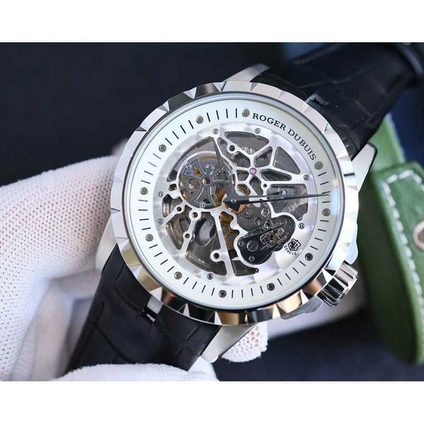 Relógios de luxo de designer para homens mecânicos automáticos roge dubui Excalibur 46 Series Rd820sq Hollow Movement Watch