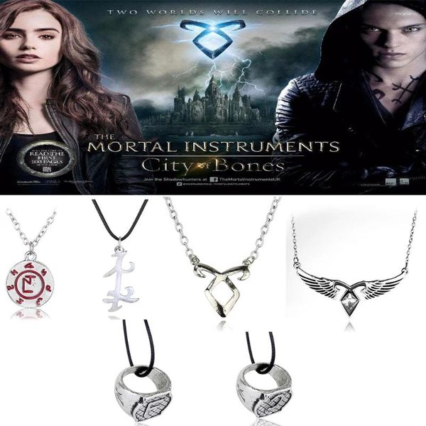 Catene The Mortal Instruments City of Bones Necklace Vintage Angelic Power Runes Shadowhunters Men and Women Gift