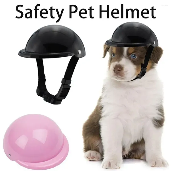 Одежда для собак Смешная регулируемая безопасность для домашних животных шлемы Abs Helmets защищать модную защиту для мотоциклов.