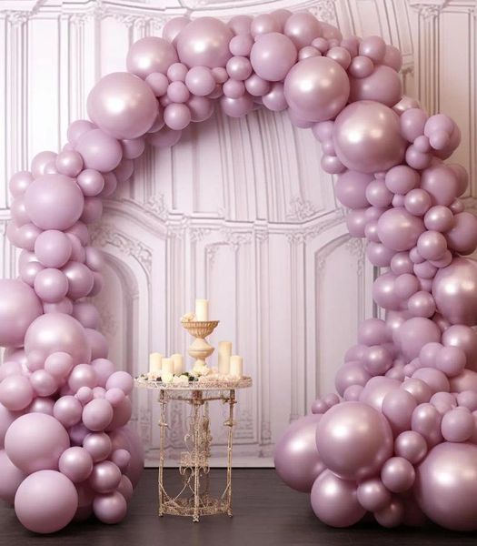 Parti dekorasyon 100pcs Set 10 inç açık mor lateks balonlar Balon doğum günü için