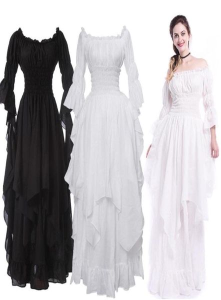 Vestido medieval vitoriano vintage Renascença vestido gótico preto Mulheres Cosplay Halloween Costume Prom Princesa Vestido Plus Size 5xl6484018