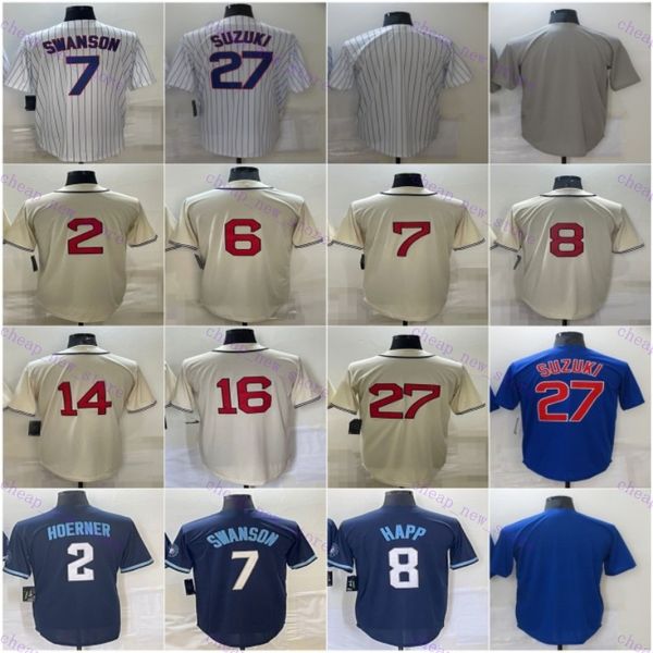 Cody Bellinger City Connect Baseball Jersey Dansby Swanson Ian Happ Seiya Suzuki Ryne Sandberg Patrick Wisdom Ernie Banks Nico Hoerner