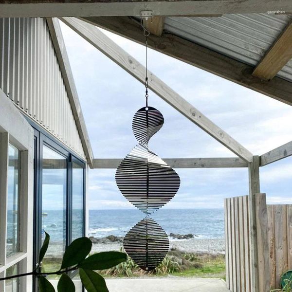 Декоративные фигурки 3D Вращающие ветры переворачивают спиральный подвесной патио -спиннер для домашнего сада