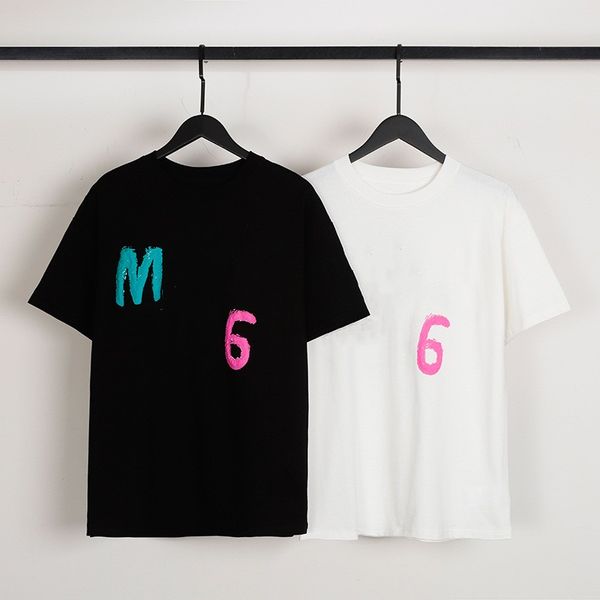 Camisetas tshirts designer masculina camisetas coloridas pichações de espuma de espuma de pinça de impressão de camisetas de camiseta de algodão respirável camiseta de algodão curto tops de manga curta