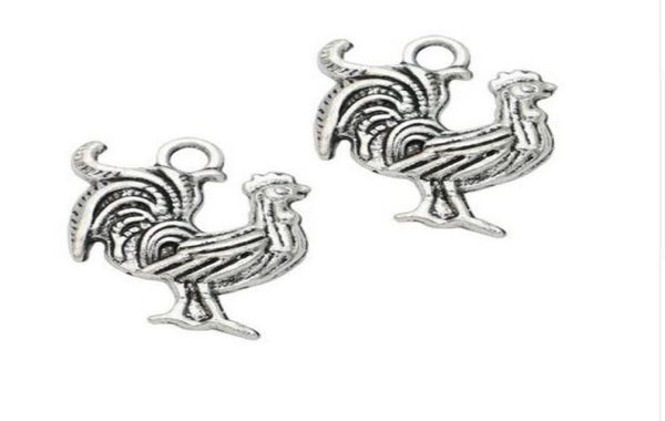 200 pezzi in lega gallo ciondoli per ciondoli antichi argento per la collana di gioielli che producono reperti 22x17mm8961239