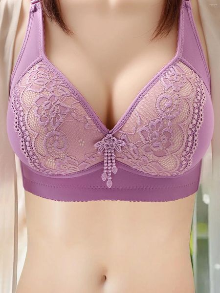 Bras feminino push-up sutiã de renda de renda