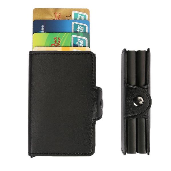 RFID AntiMagnetização Automático Bank Card Titular Caixa de cartão de crédito Business Business Aluminium Card Bag Presente Anti-roubo Caixa de cartão