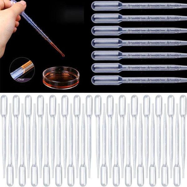 Depolama Şişeleri 50pcs 0.2ml/0.5ml/1ml/2ml/3ml/5ml/10ml Mini Dereceli Pipetler Tek Kullanımlık Plastik Göz Damlası Transfer Uyum Makyaj Bilimi