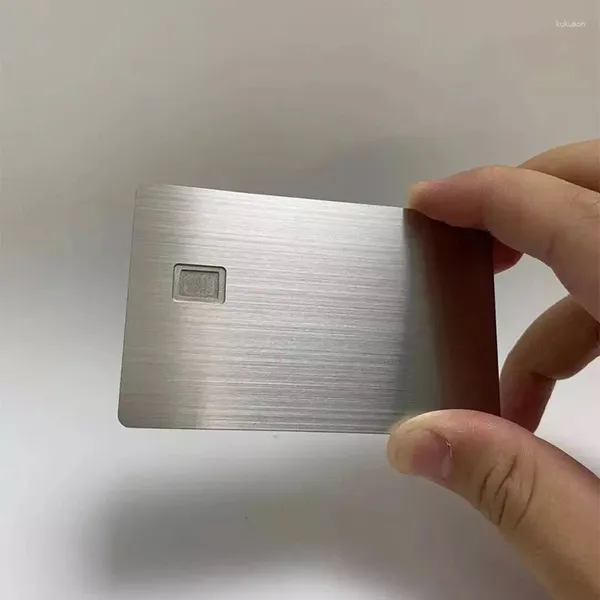 Tag de cachorro 0,8mm de aço inoxidável espelho imprimível cartão de débito de bancos de metal refletivo em branco com lasco de chip Silved Silver