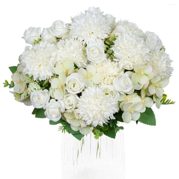 Fiori decorativi 1pc crisantemo bulboso rosa artificiale per ghirlanda natalizio nudo mazzo bouquet casa s decorazione regalo fai -da -te