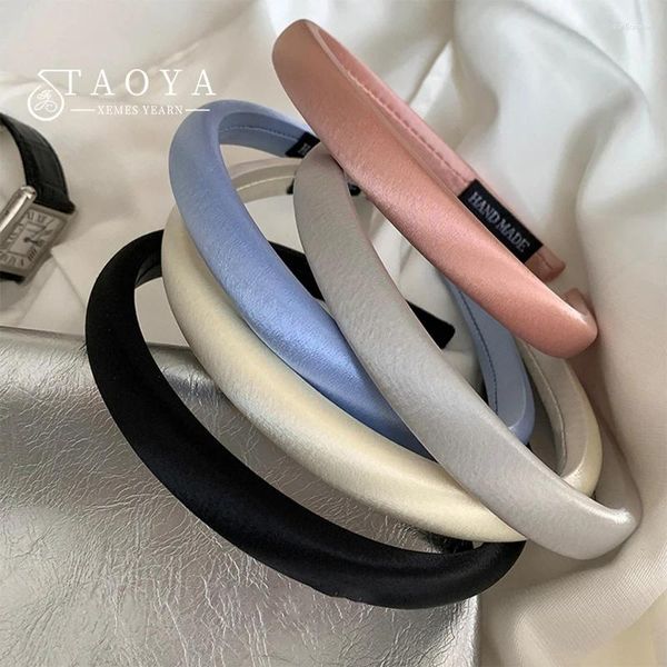 Haarclips French Style High-End Satin Fine Band für 2024 Frauen minimalistische Kopfbedeckung Face Plate Accessoires