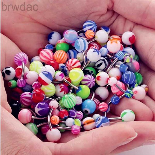 Navelringe 20.02.30/50 PCs Acryl Bauchnabel Piercing Bar Bauch Piercing Kit Piercing Navel Pack Piercing Großhandel viel Liquidationen D240509