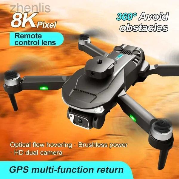 Дроны LU20 Последнее 360 Уклонение от препятствий 5G FPV WiFi RC MAX безмолв 8K HD Dual Camera GPS Drone Aerial Photography Drone Done D240509