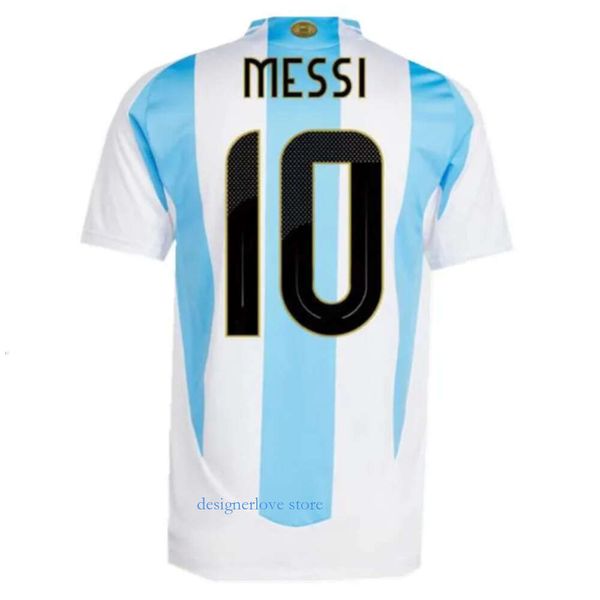 Tuta da donna da donna Messis Argentinas Shirt Soccer America Camisetas Kid Kit National Team Home Away Shirt Football Di Maria Lautaro Martinez Fan Fan Fit Dry